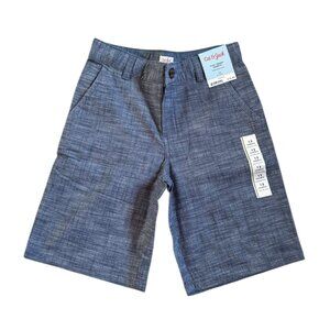 Target Cat & Jack Blue Chambray Flat Front Shorts NWT Size Boys 12